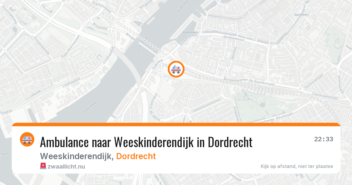 Ambulance naar Weeskinderendijk in Dordrecht — 16 jul 2026
