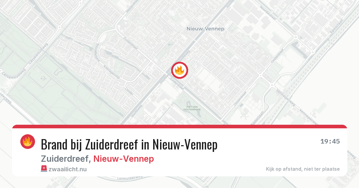 Brand bij Zuiderdreef in Nieuw-Vennep — 14 jul 2026