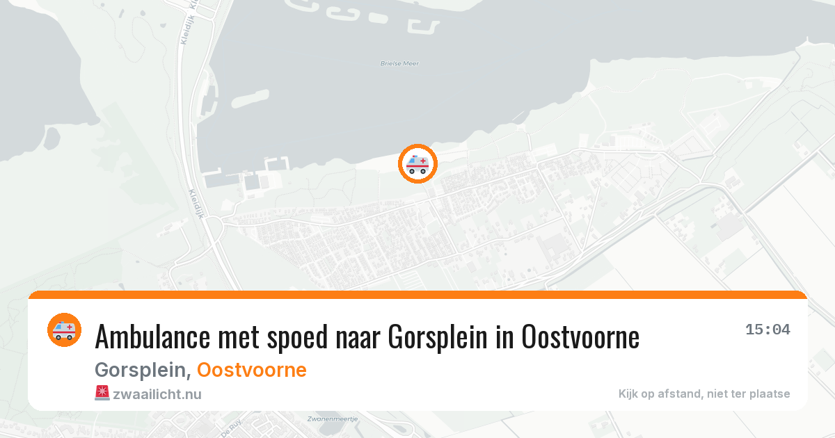 Ambulance met spoed naar Gorsplein in Oostvoorne — 12 apr 2026