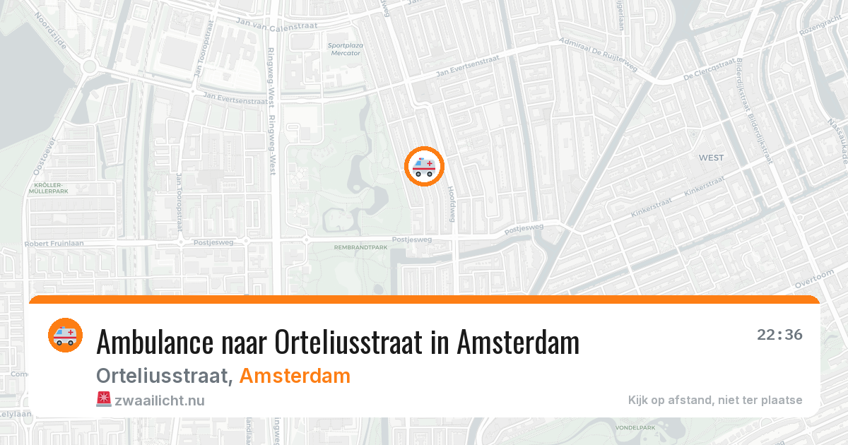 Ambulance naar Orteliusstraat in Amsterdam — 3 jun 2026
