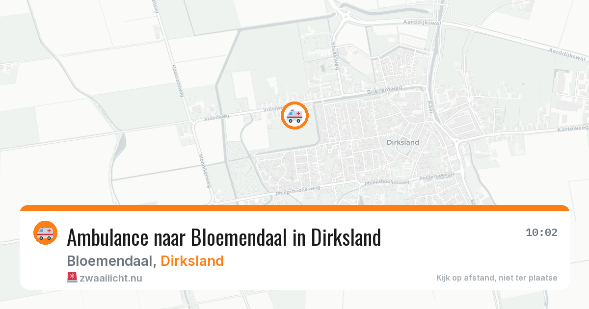 Ambulance naar Bloemendaal in Dirksland — 18 mrt 2026