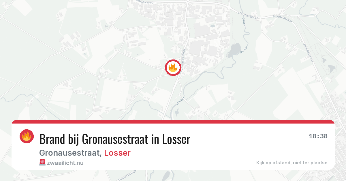 Brand bij Gronausestraat in Losser — 4 jun 2026