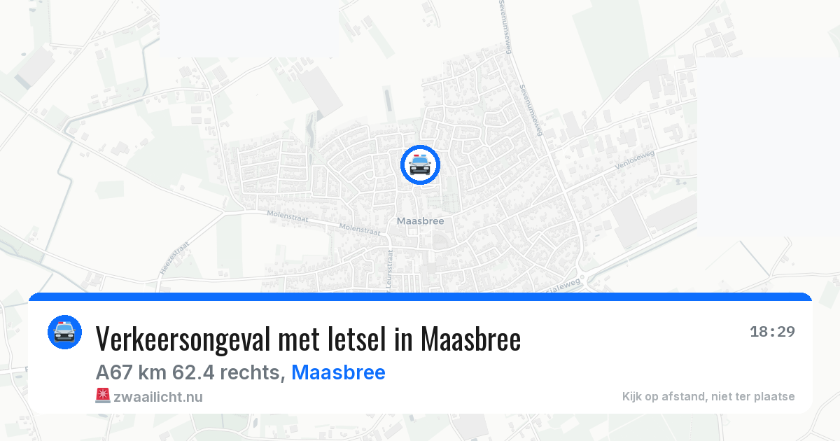 Verkeersongeval met letsel in Maasbree — 6 apr 2026