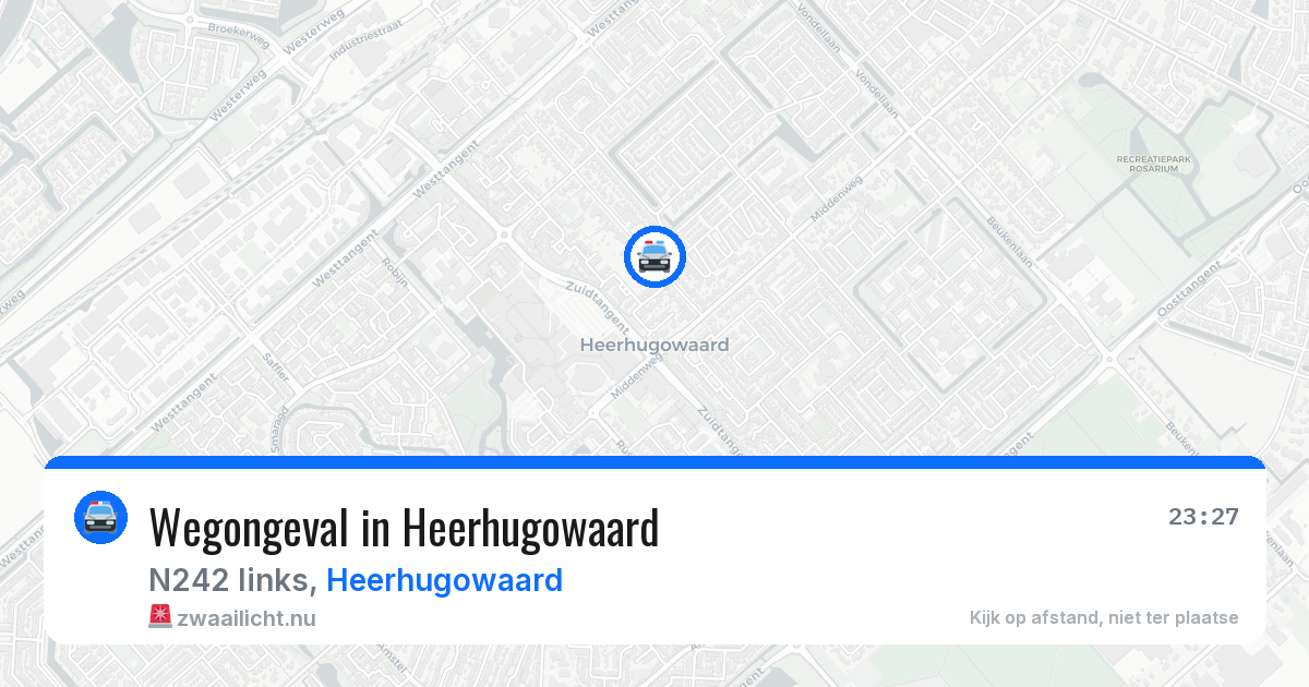 Wegongeval in Heerhugowaard — 27 apr 2026