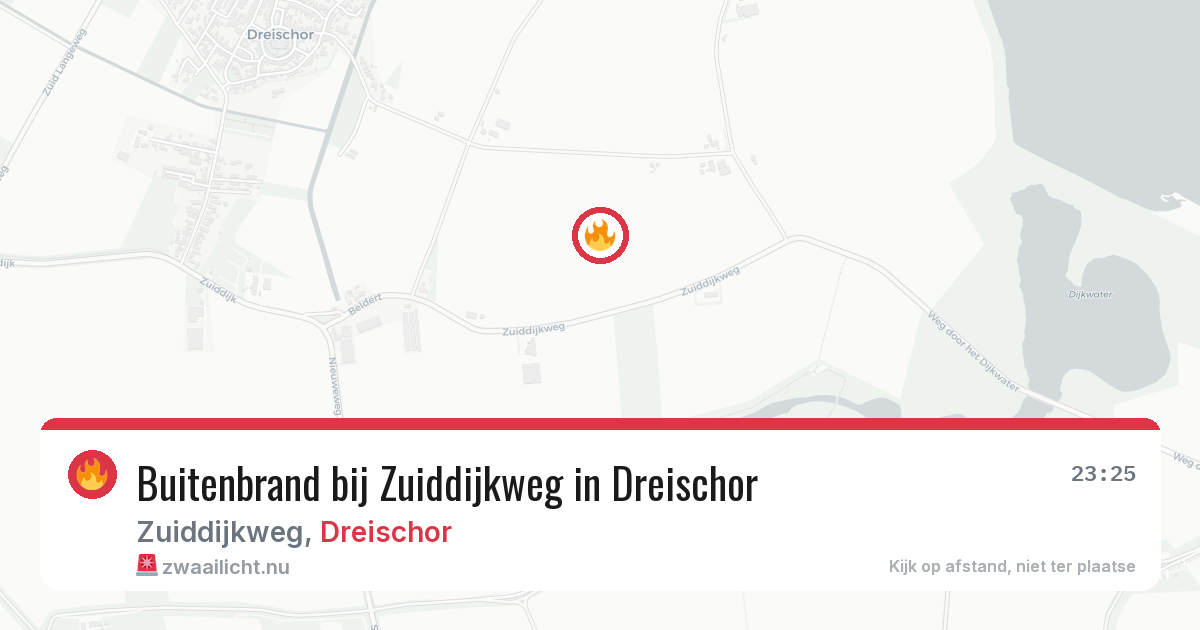 Buitenbrand bij Zuiddijkweg in Dreischor — 21 jul 2026