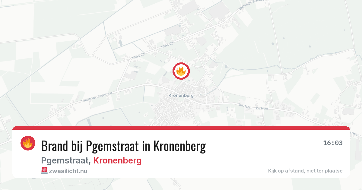 Brand bij Pgemstraat in Kronenberg — 28 apr 2026