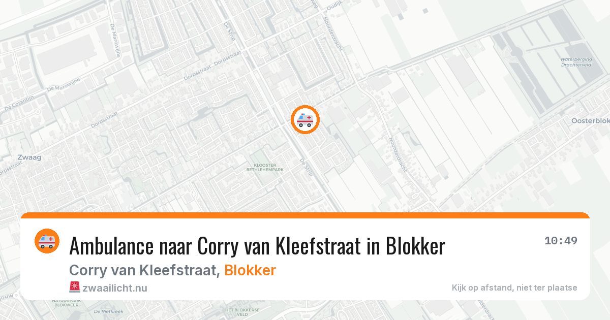 Ambulance naar Corry van Kleefstraat in Blokker — 21 jul 2026