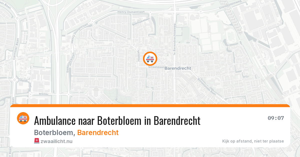 Ambulance naar Boterbloem in Barendrecht — 2 jun 2026