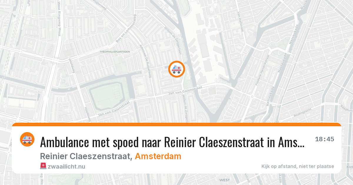 Ambulance met spoed naar Reinier Claeszenstraat in Amsterdam — 24 jul 2026