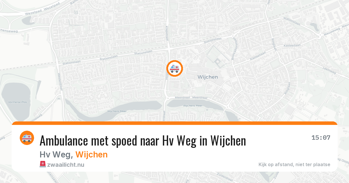 Ambulance met spoed naar Hv Weg in Wijchen — 15 jul 2026