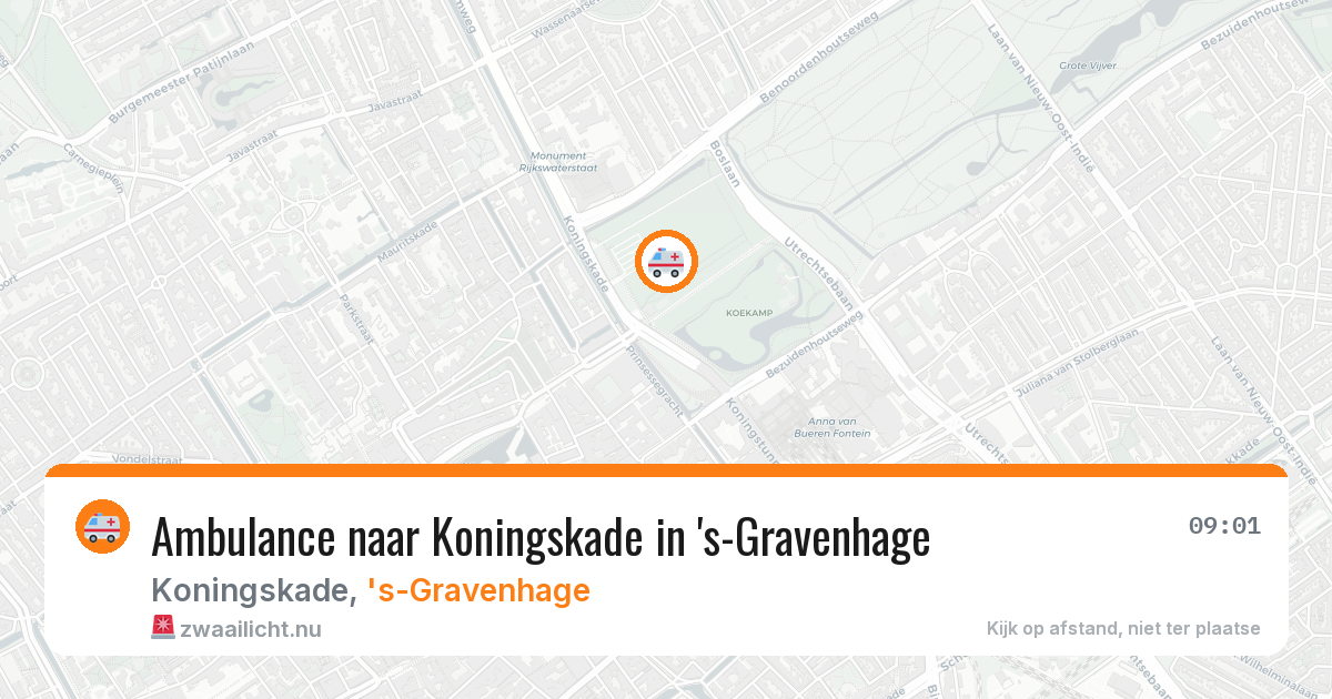 Ambulance naar Koningskade in 's-Gravenhage — 27 jul 2026