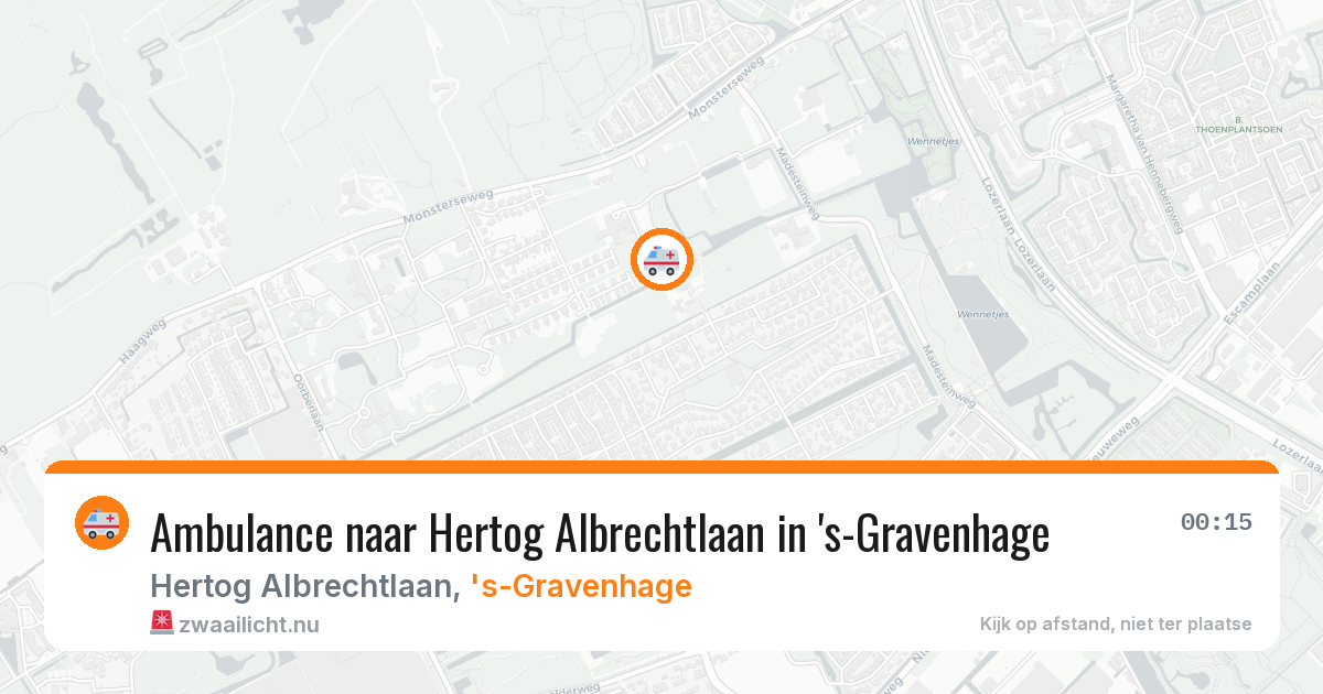 Ambulance naar Hertog Albrechtlaan in 's-Gravenhage — 18 jul 2026