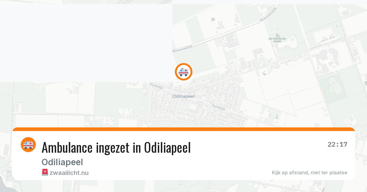 Ambulance ingezet in Odiliapeel — 14 mei 2026