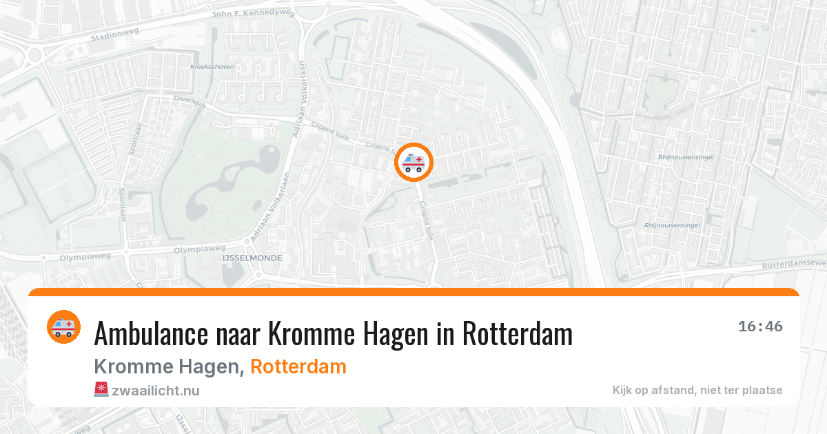 Ambulance naar Kromme Hagen in Rotterdam — 28 mei 2026