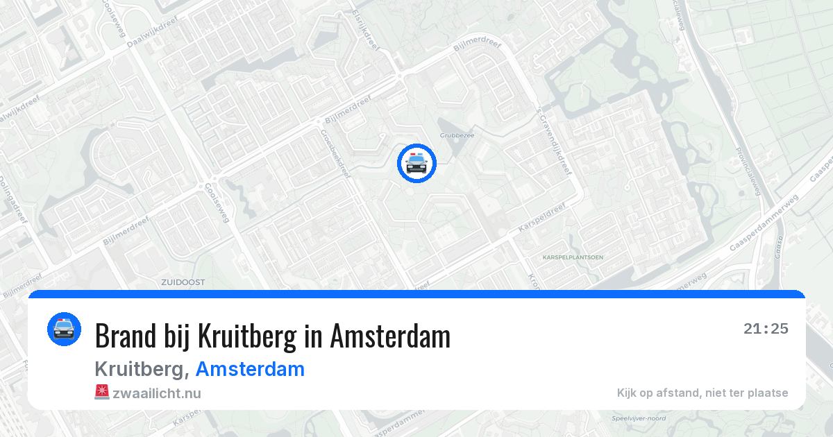 Brand bij Kruitberg in Amsterdam — 24 mrt 2026