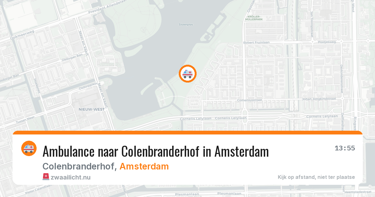 Ambulance naar Colenbranderhof in Amsterdam — 18 jul 2026