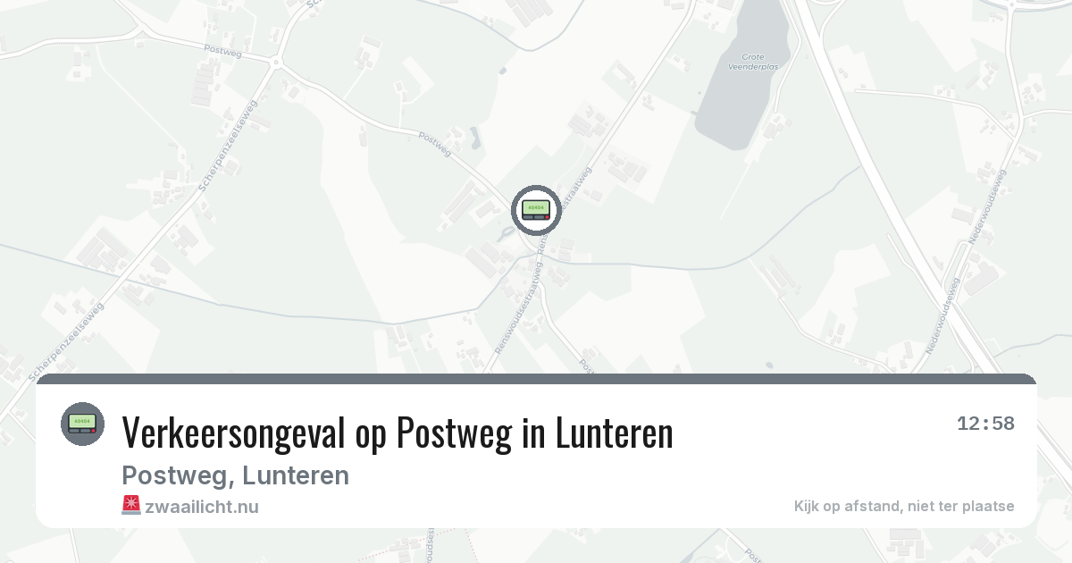 Verkeersongeval op Postweg in Lunteren — 11 jul 2026