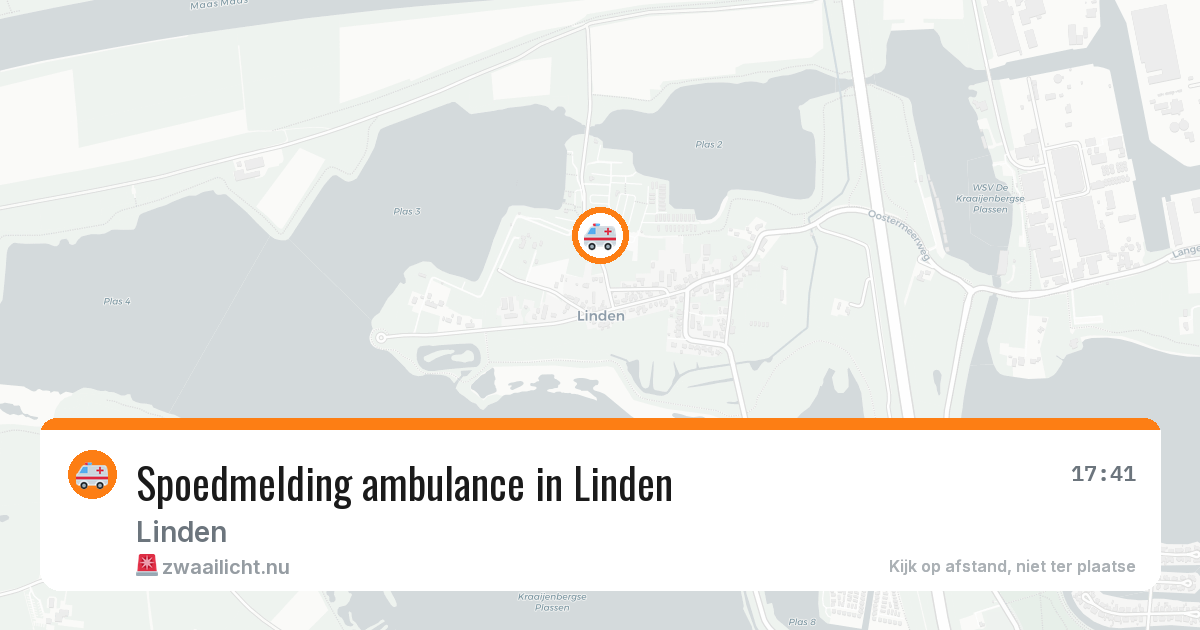 Spoedmelding ambulance in Linden — 26 jul 2026