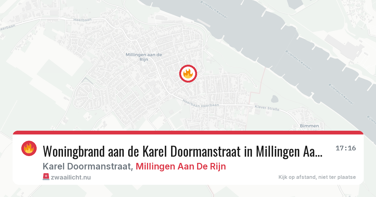 Woningbrand aan de Karel Doormanstraat in Millingen Aan De Rijn — 11 feb 2026