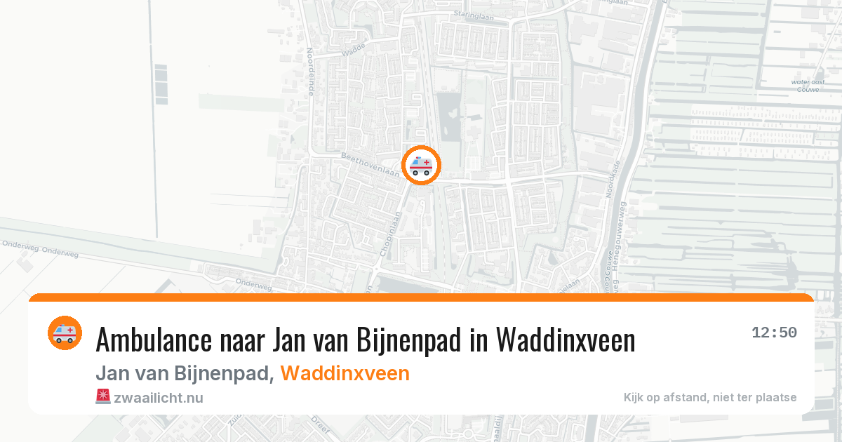 Ambulance naar Jan van Bijnenpad in Waddinxveen — 6 mei 2026