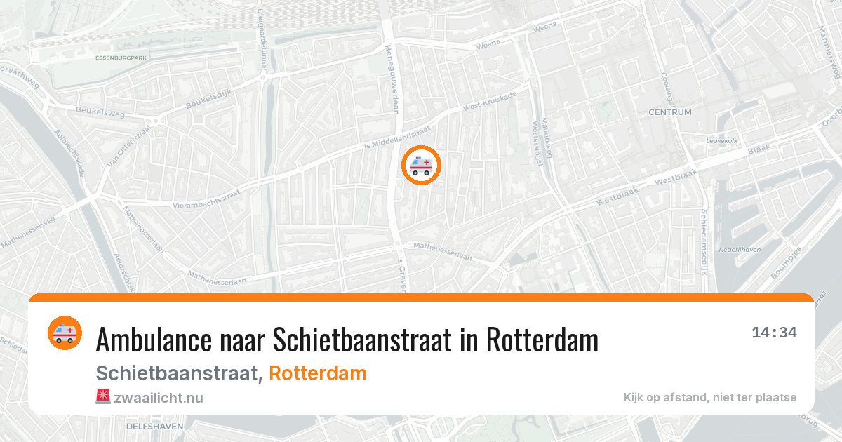 Ambulance naar Schietbaanstraat in Rotterdam — 6 jun 2026