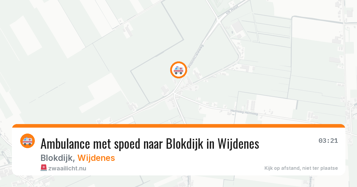 Ambulance met spoed naar Blokdijk in Wijdenes — 2 jun 2026