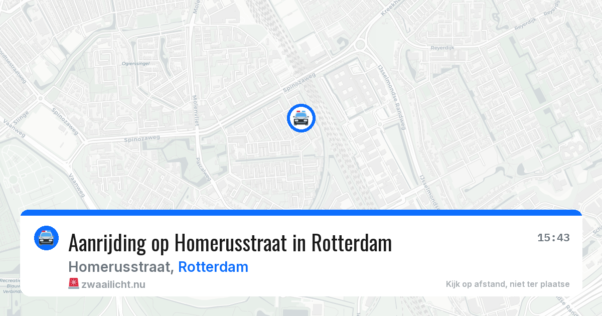 Aanrijding op Homerusstraat in Rotterdam — 13 jul 2026