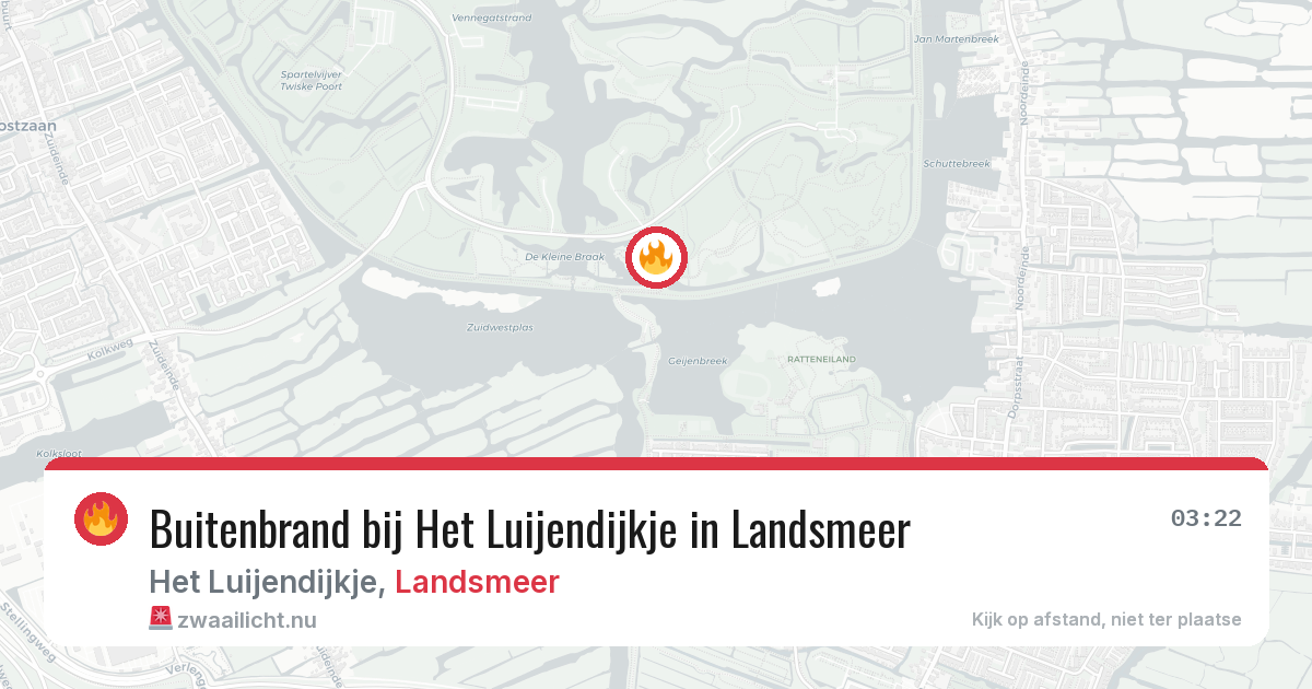 Buitenbrand bij Het Luijendijkje in Landsmeer — 18 jul 2026