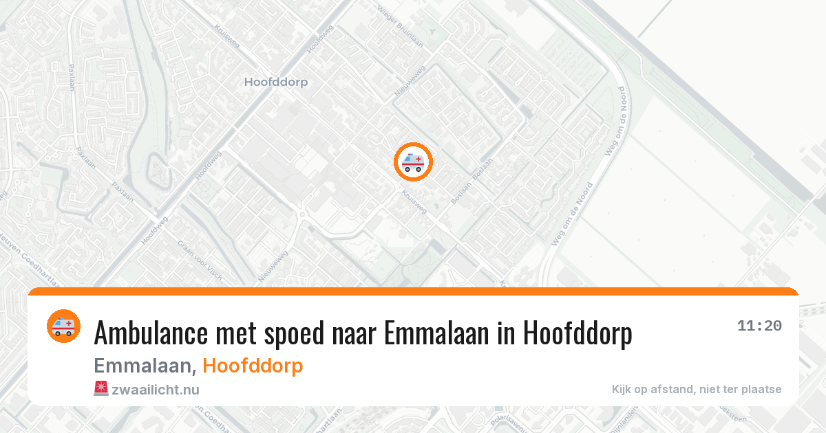 Ambulance met spoed naar Emmalaan in Hoofddorp — 24 mrt 2026