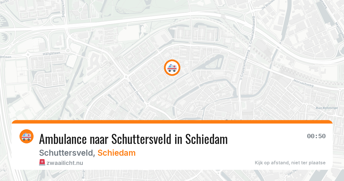 Ambulance naar Schuttersveld in Schiedam — 28 mei 2026