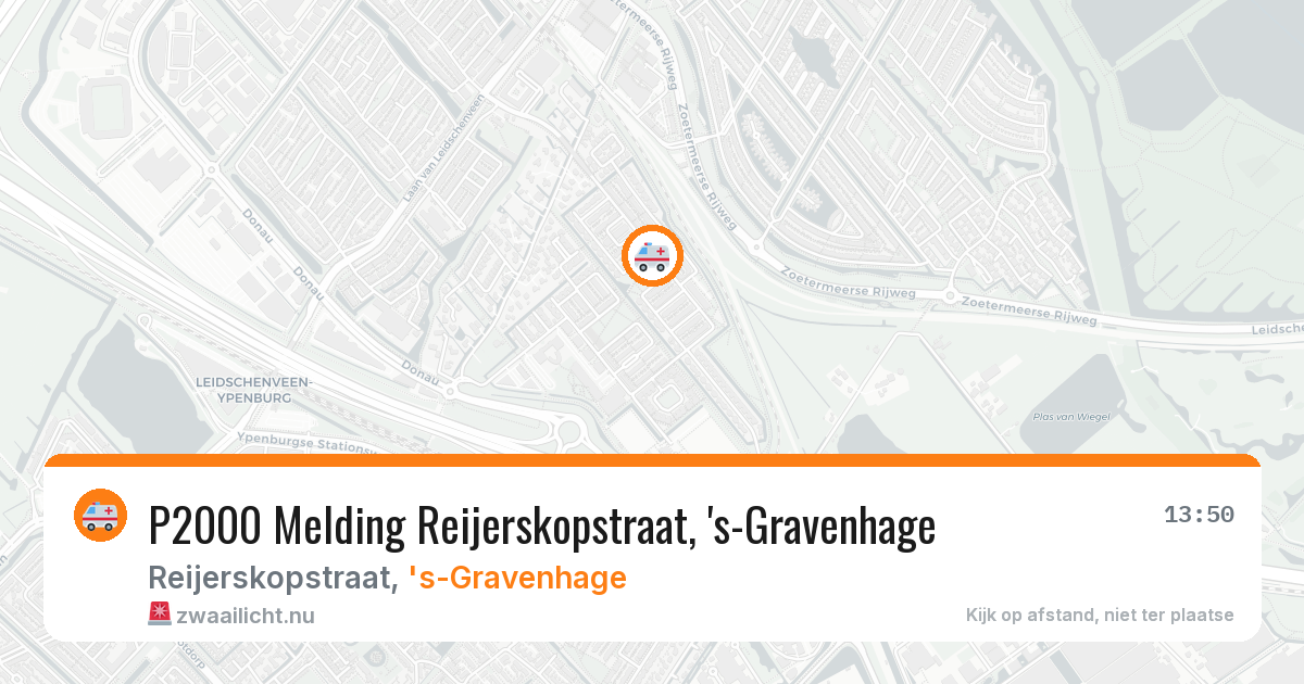 P2000 Melding Reijerskopstraat, 's-Gravenhage — 9 feb 2026