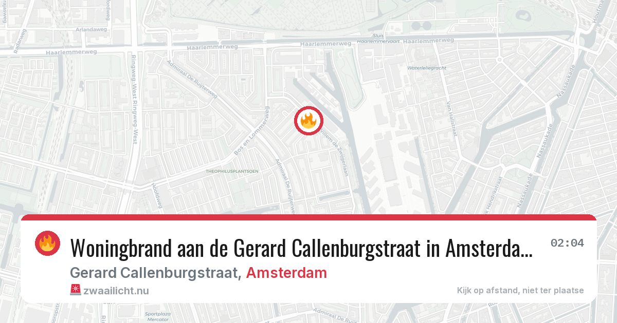 Woningbrand aan de Gerard Callenburgstraat in Amsterdam — 10 jul 2026