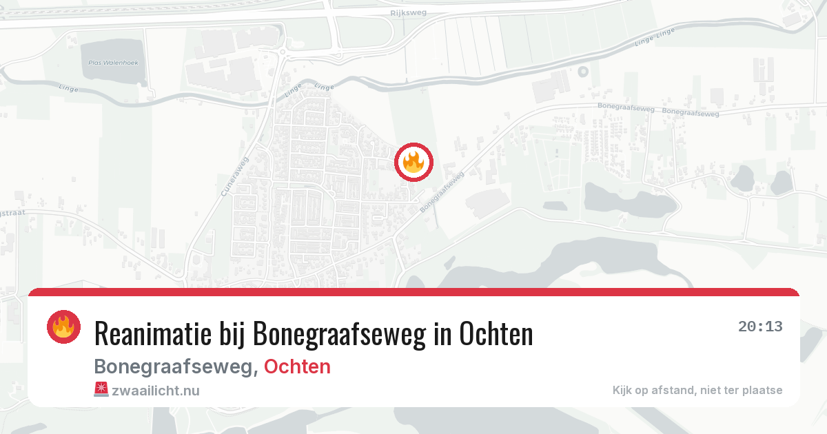 Reanimatie bij Bonegraafseweg in Ochten — 22 mei 2026