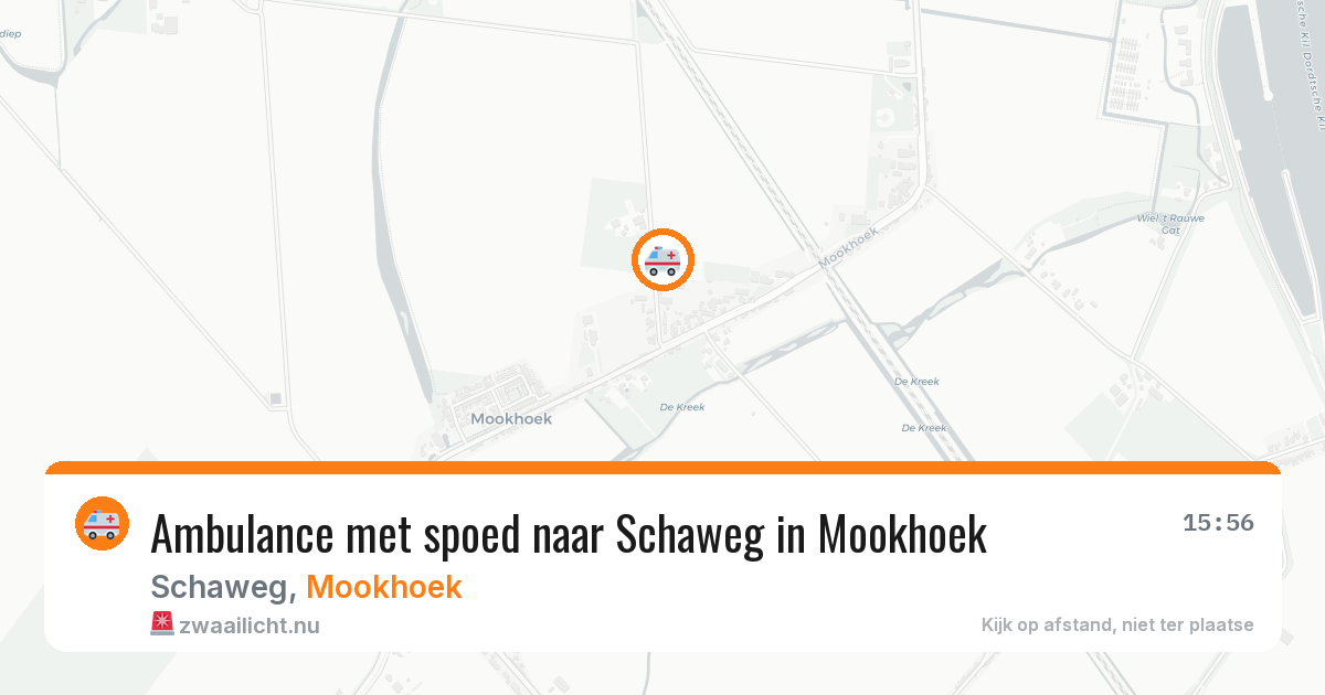 Ambulance met spoed naar Schaweg in Mookhoek — 3 apr 2026