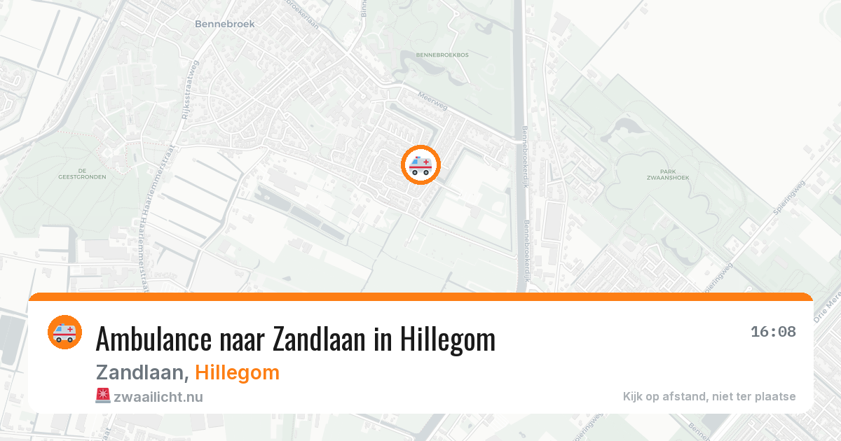 Ambulance naar Zandlaan in Hillegom — 13 jul 2026