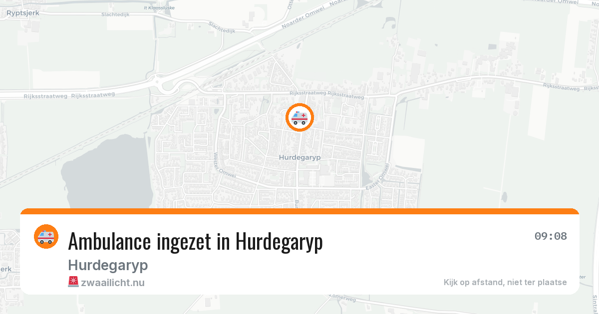 Ambulance ingezet in Hurdegaryp — 24 mei 2026 | 🚨 Zwaailicht.nu