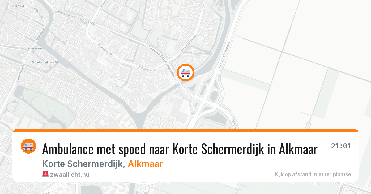 Ambulance met spoed naar Korte Schermerdijk in Alkmaar — 24 mei 2026