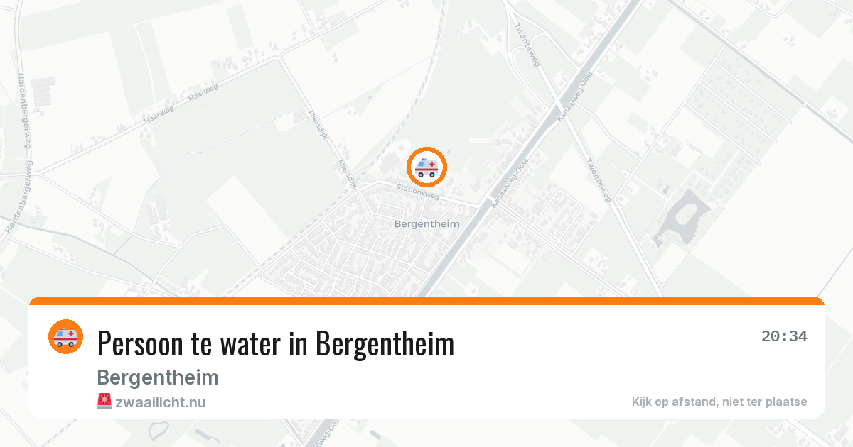 Persoon te water in Bergentheim — 23 mei 2026
