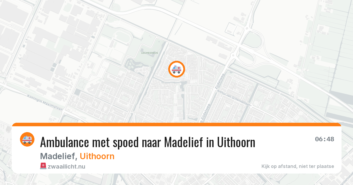 Ambulance met spoed naar Madelief in Uithoorn — 29 apr 2026