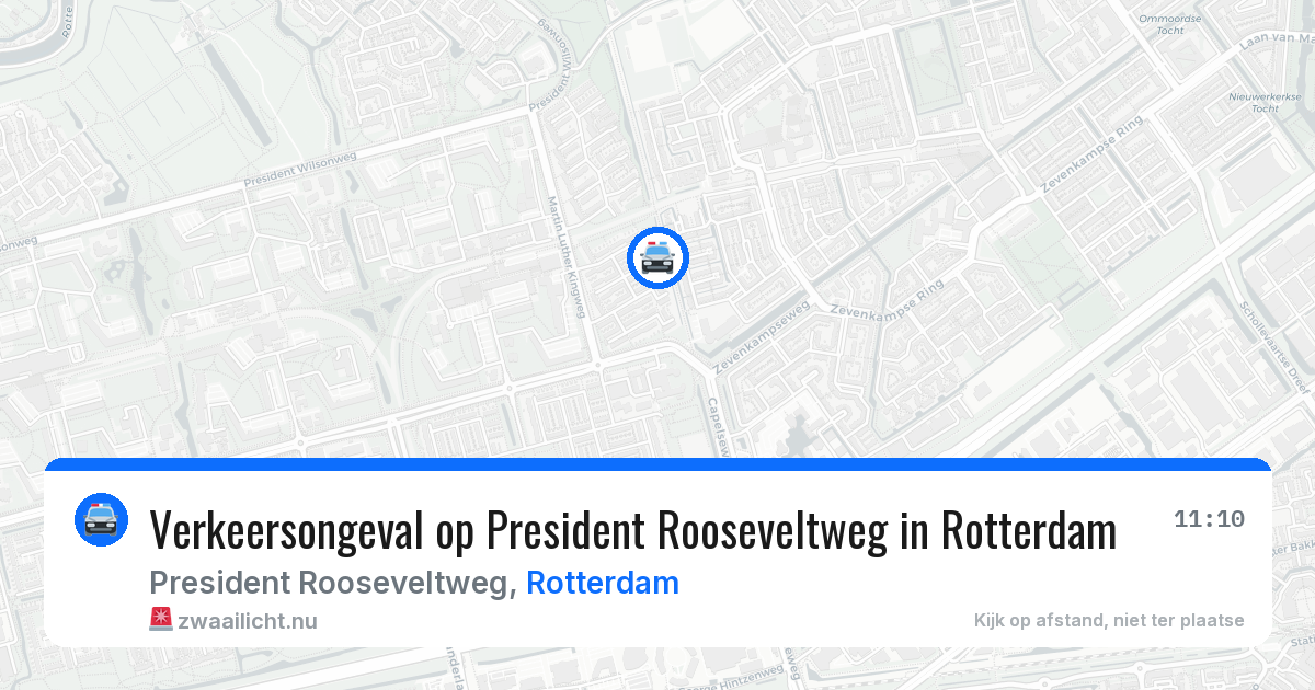 Verkeersongeval op President Rooseveltweg in Rotterdam — 8 jun 2026