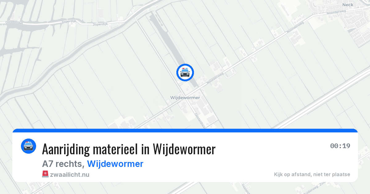 Aanrijding materieel in Wijdewormer — 14 mrt 2026