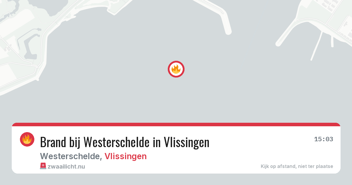 Brand bij Westerschelde in Vlissingen — 11 jul 2026