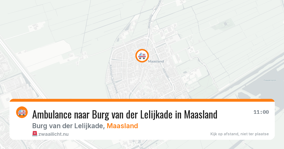 Ambulance naar Burg van der Lelijkade in Maasland — 4 jun 2026