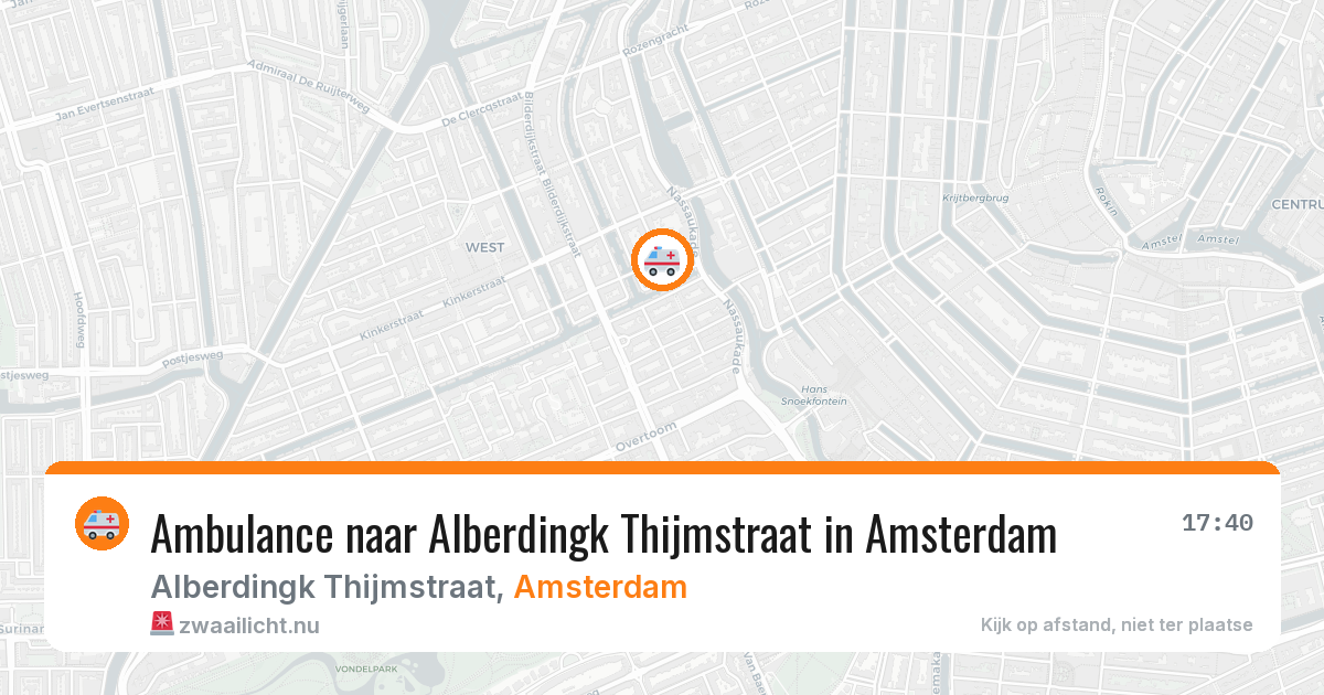 Ambulance naar Alberdingk Thijmstraat in Amsterdam — 25 mrt 2026