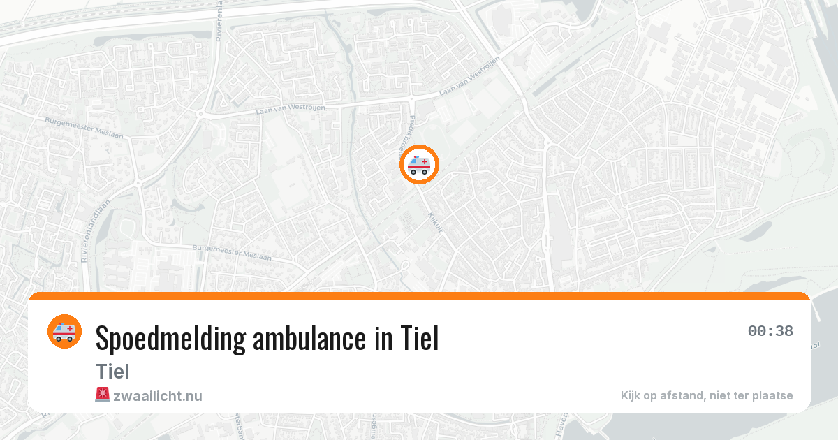 Spoedmelding ambulance in Tiel — 20 mrt 2026