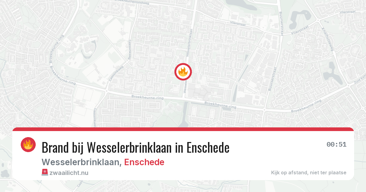 Brand bij Wesselerbrinklaan in Enschede — 19 mei 2026