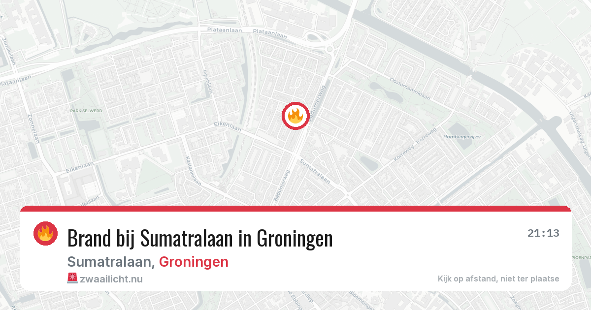 Brand bij Sumatralaan in Groningen — 15 jul 2026