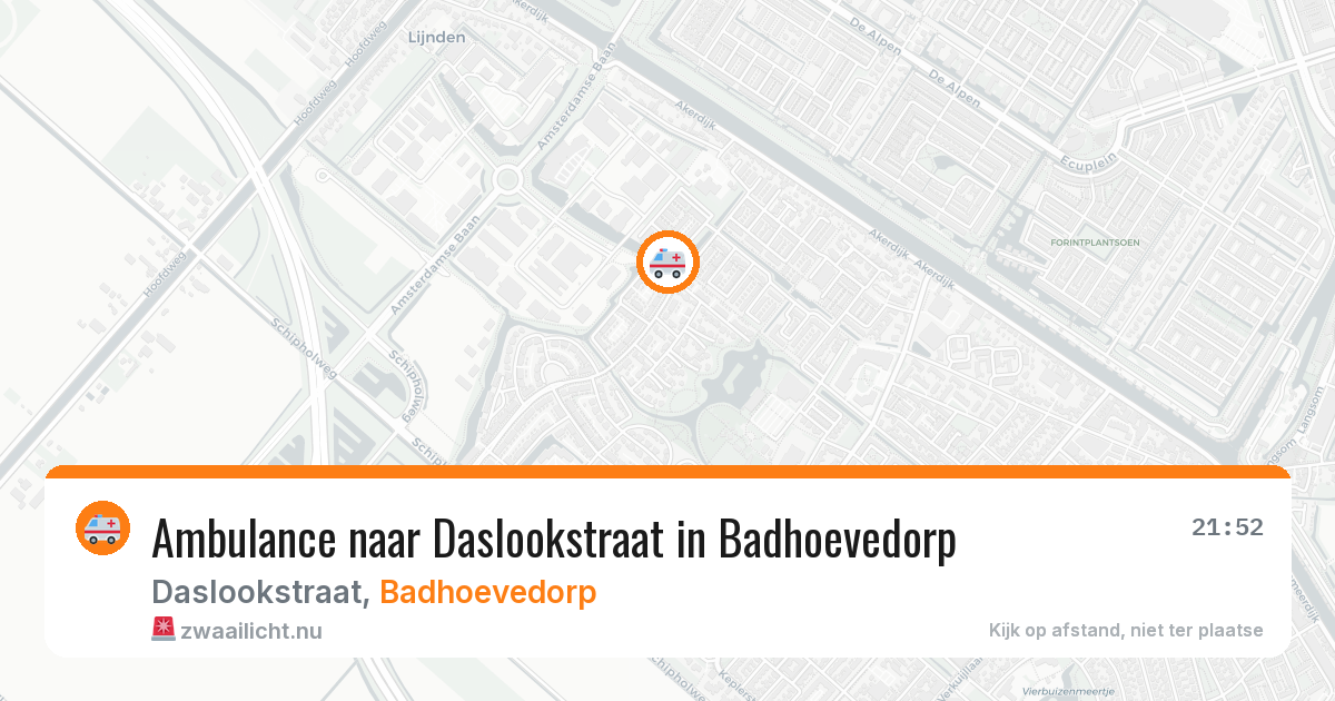 Ambulance naar Daslookstraat in Badhoevedorp — 17 mrt 2026