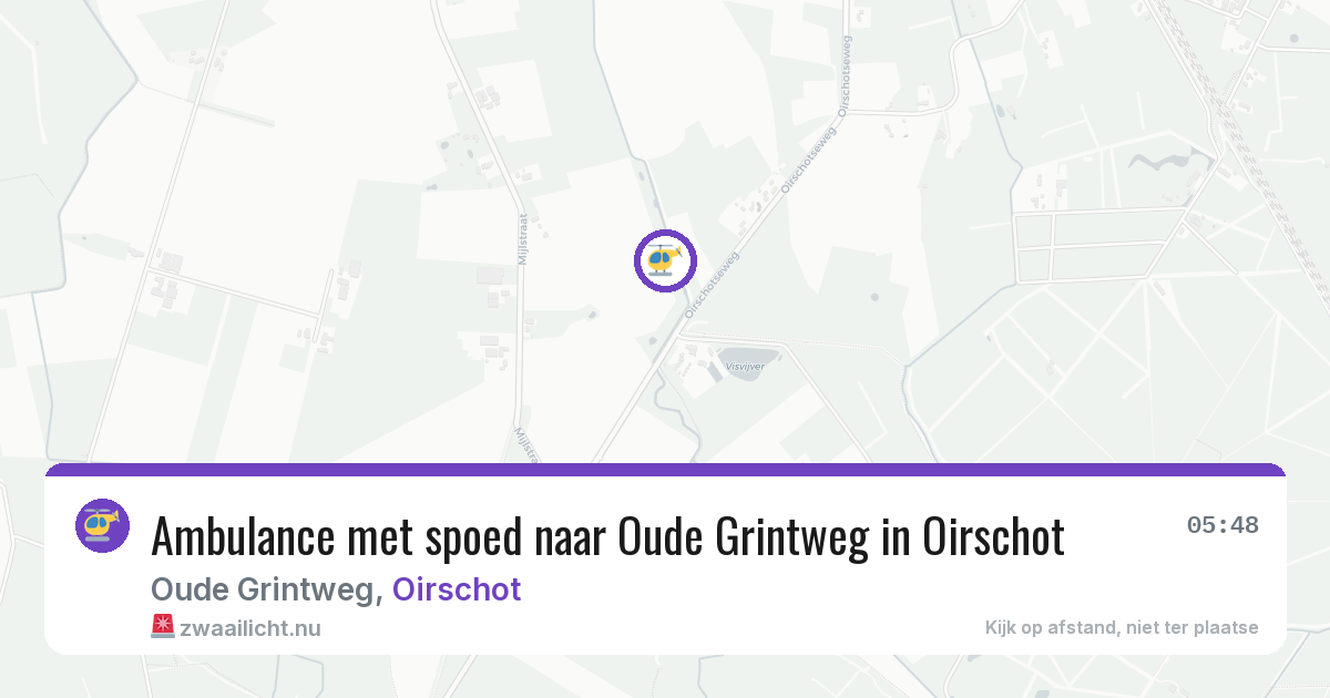 Ambulance met spoed naar Oude Grintweg in Oirschot — 7 jun 2026