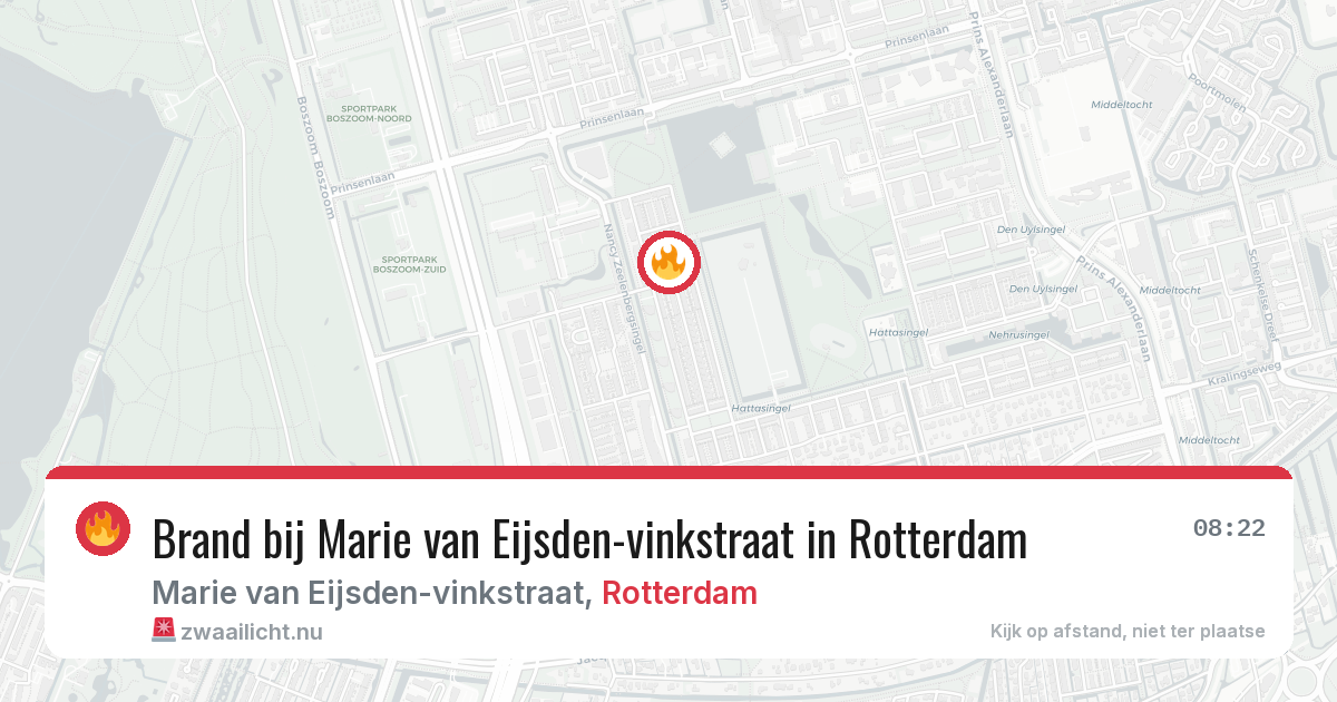 Brand bij Marie van Eijsden-vinkstraat in Rotterdam — 17 jul 2026